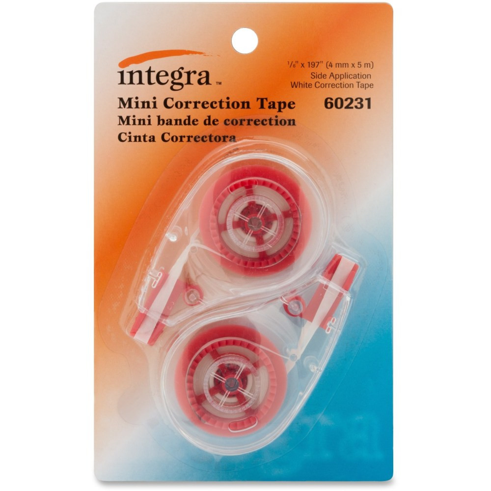 INTEGRA INC Integra 60231  Resist Tear Correction Tape - 0.20in Width x 16.40 ft LengthSmoke Dispenser - Tear Resistant - 2 / Pack - Smoke