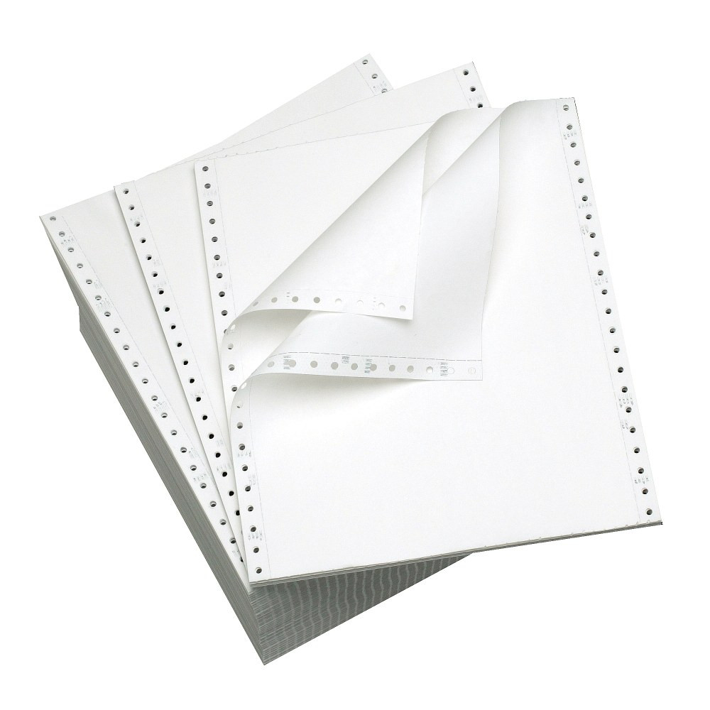OFFICE DEPOT OD-880219  Brand Computer Paper, 2-Part, Standard Perforation, Carbonless, 9-1/2in x 11in, 15 Lb, White, Carton Of 1400 Forms
