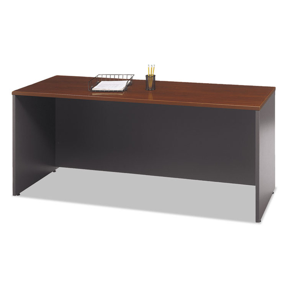 BUSH INDUSTRIES WC24426 Series C Collection 72W Credenza Shell, 71.13w x 23.38d x 29.88h, Hansen Cherry