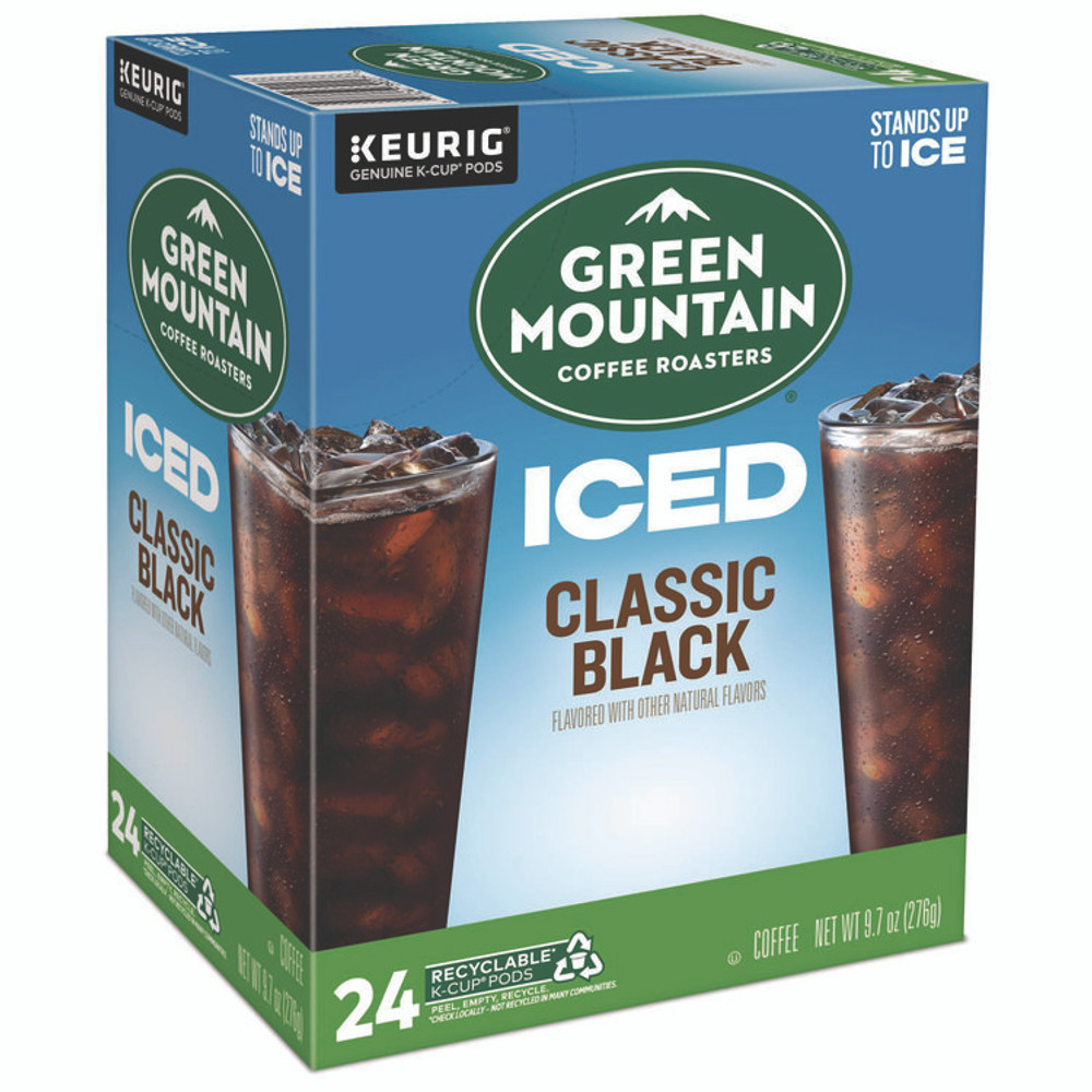 KEURIG DR PEPPER Green Mountain Coffee® 9027 Classic Black Brew Over Ice Coffee K-Cups, 24/Box