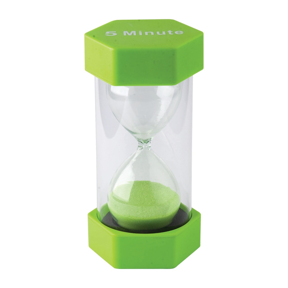 Teacher Created Resources TCR20660-2  5-Minute Large Sand Timer, Green Teacher Created Resources TCR20660-2  5-Minute Large Sand Timer, Green