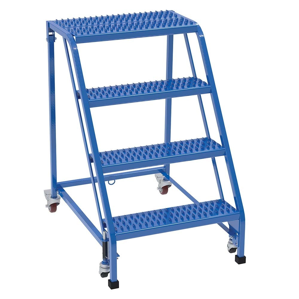 Vestil LAD-PW-26-4-G-N 4-Step Steel Step Ladder: Type IA, 40" High