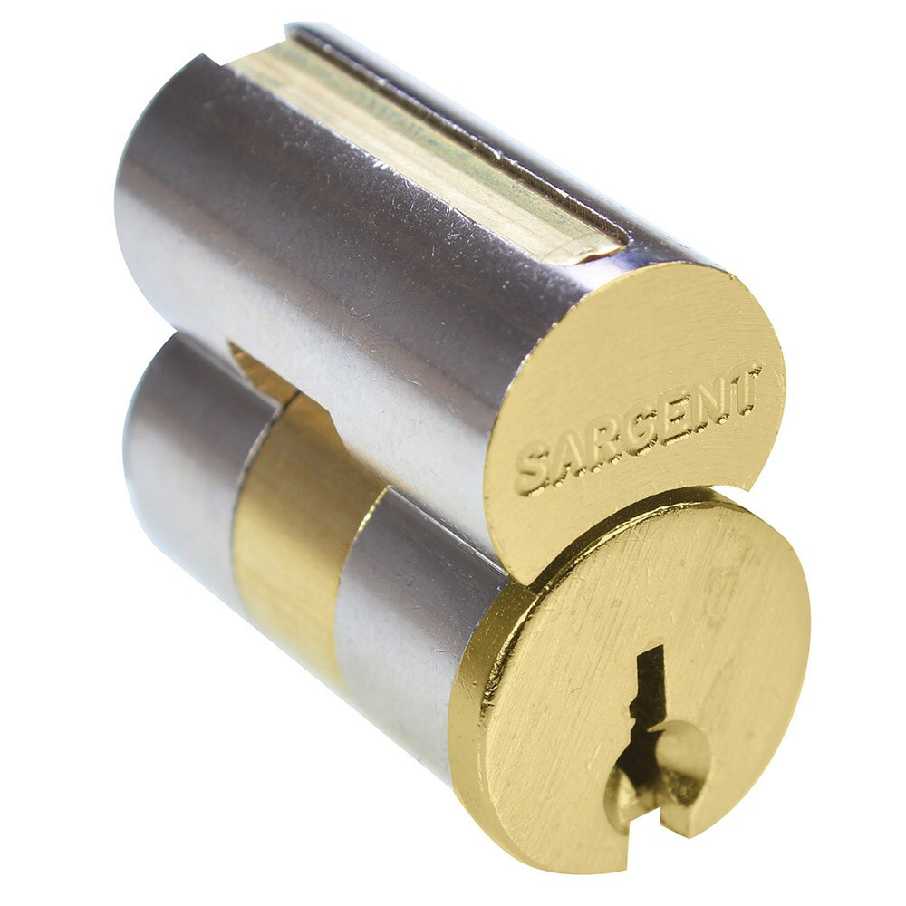 Sargent 6300 LA 4 4PK Cylinders; Type: Removeable Core ; Keying: LA Keyway ; Number of Pins: 6 ; Finish/Coating: Satin Brass