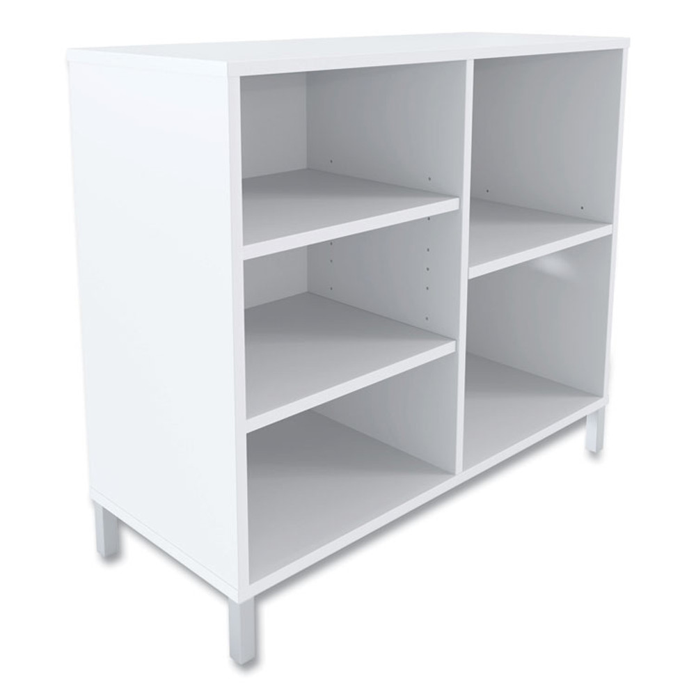 UNION & SCALE 24398965 Essentials Laminate Bookcase, Five-Shelf, 36w x 15d x 31.6h, White