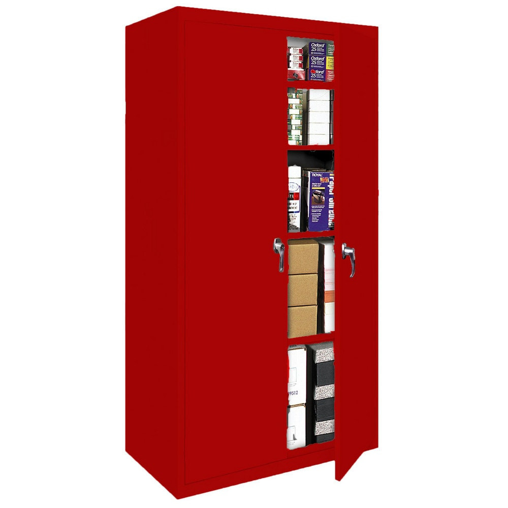 Steel Cabinets USA FS-30-R Storage Cabinets; Cabinet Type: Fixed Shelf; Lockable Storage ; Cabinet Material: Steel ; Width (Inch): 30in ; Depth (Inch): 18in ; Cabinet Door Style: Standard ; Height (Inch): 72in