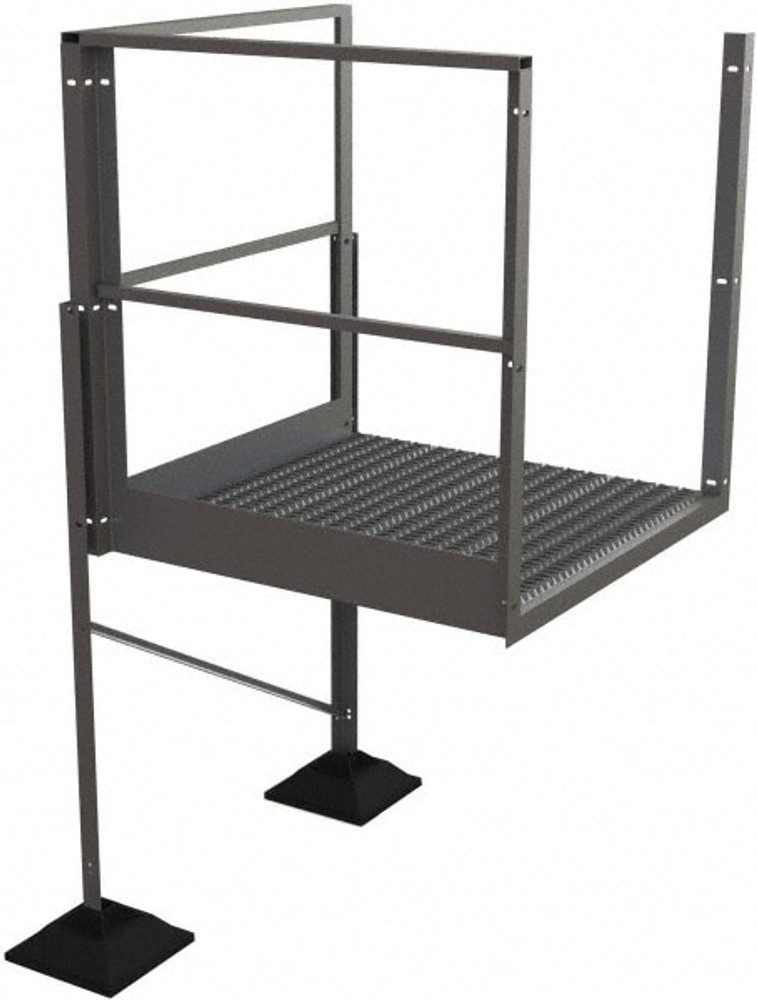 TRI-ARC URTTP40 4-Step Aluminum Turn Platform: 500 lb Capacity, 36" Wide, 40" Deep, 40" High