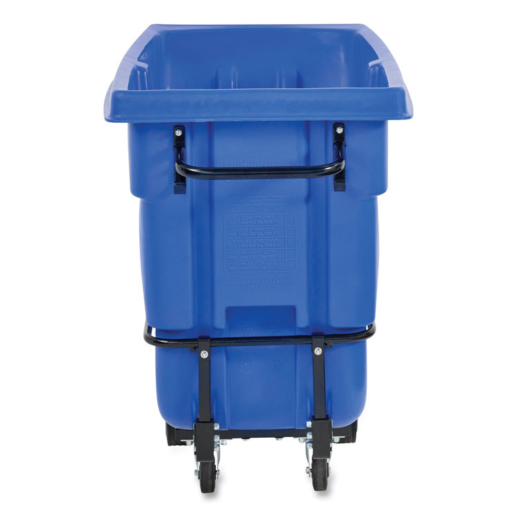 RUBBERMAID COMMERCIAL PROD. 2089826 BRUTE Rotomolded Recycling Tilt Truck, 1 cu yd, 1,250 lb Capacity, Plastic/Steel Frame, Blue