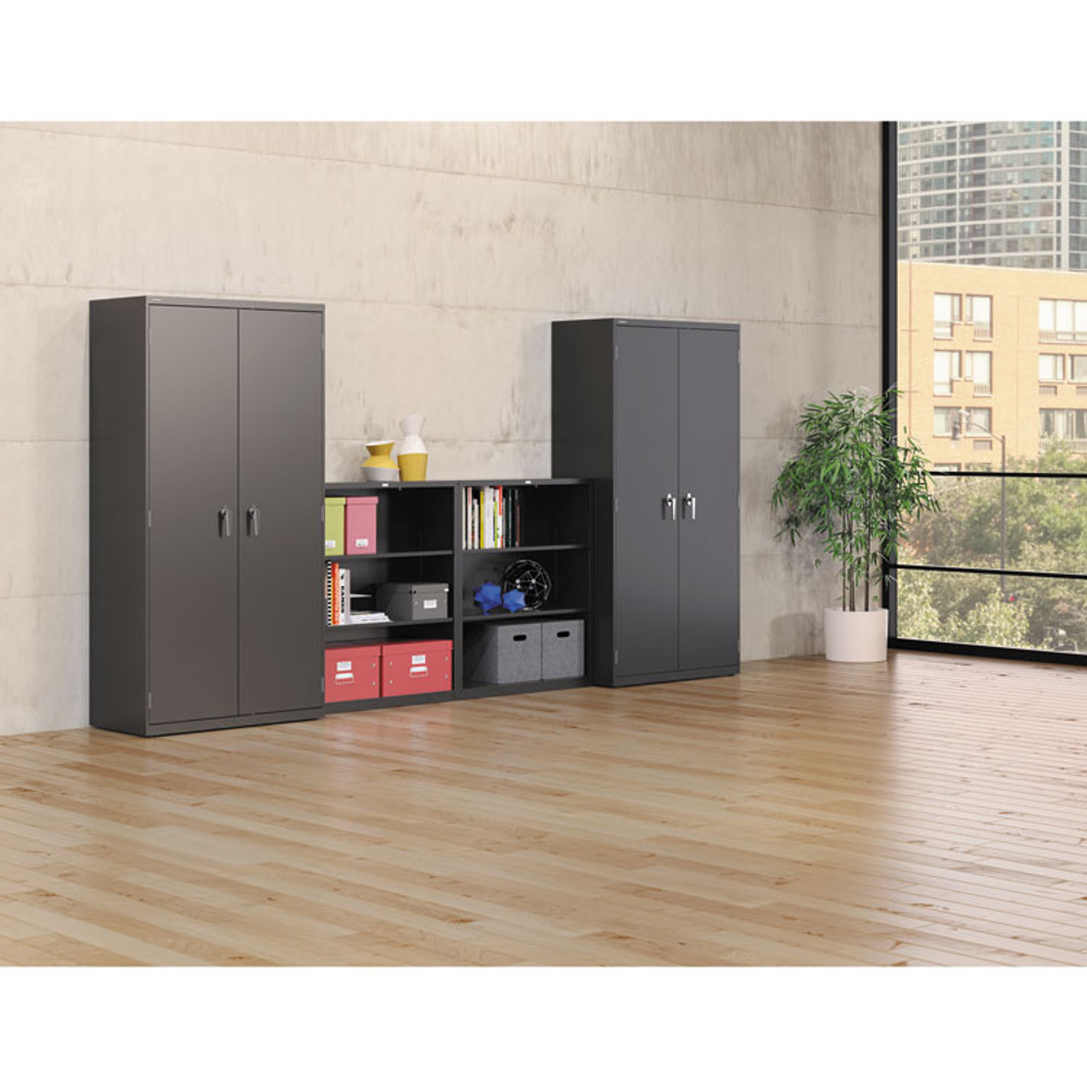 HON COMPANY SC1872S Assembled Storage Cabinet, 36w x 18.13d x 71.75h, Charcoal