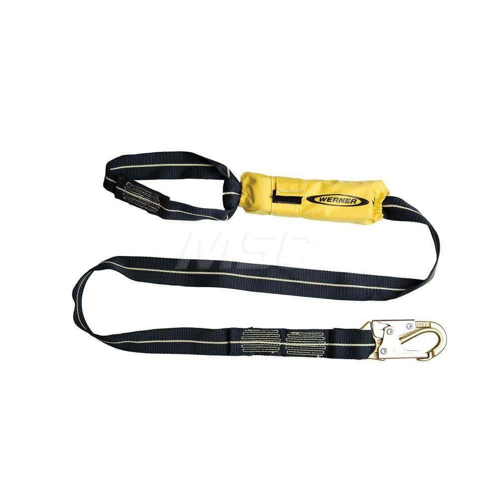 Werner C911100 Lanyards & Lifelines; Load Capacity: 5000lb ; Construction Type: Webbing ; Harness Type: Ladder Climbing ; Lanyard End Connection: Snap Hook ; Anchorage End Connection: Snap Hook ; Length Ft.: 6.00