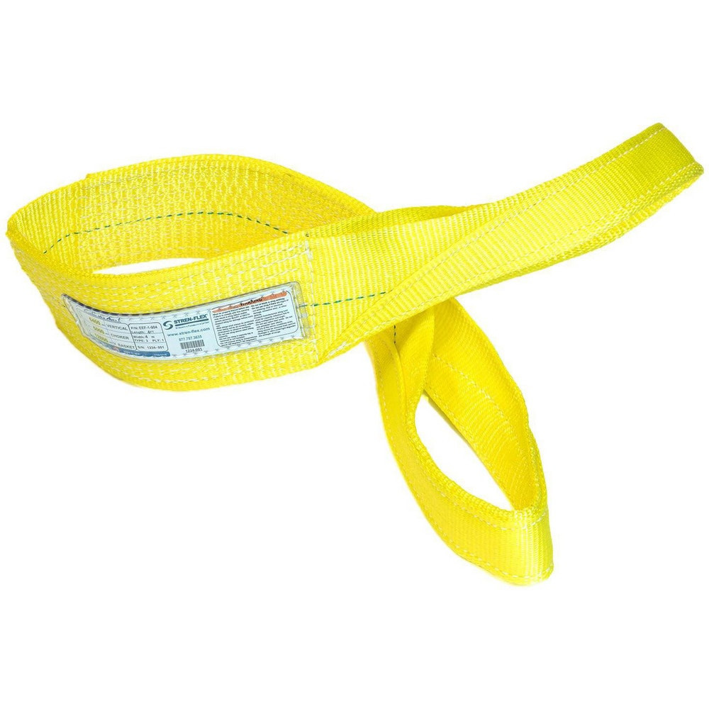 Stren-Flex EEF-1-903P-18 Eye & Eye Sling: 3" Wide, 18' Long, 4,800 lb Vertical, 3,800 lb Choker, 9,600 lb Basket, Polyester