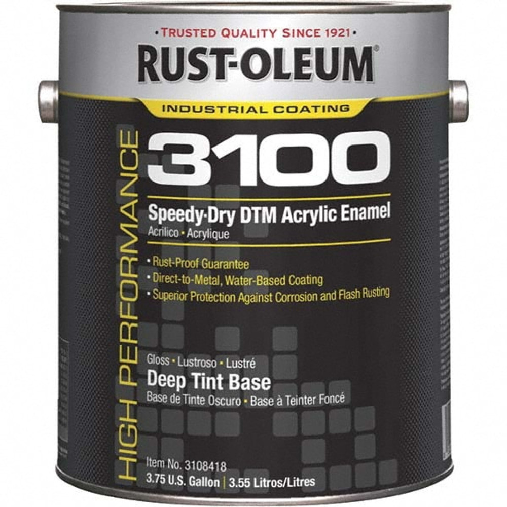 Rust-Oleum 3108418 Industrial Enamel Paint: 10 gal, Gloss, Deep Base