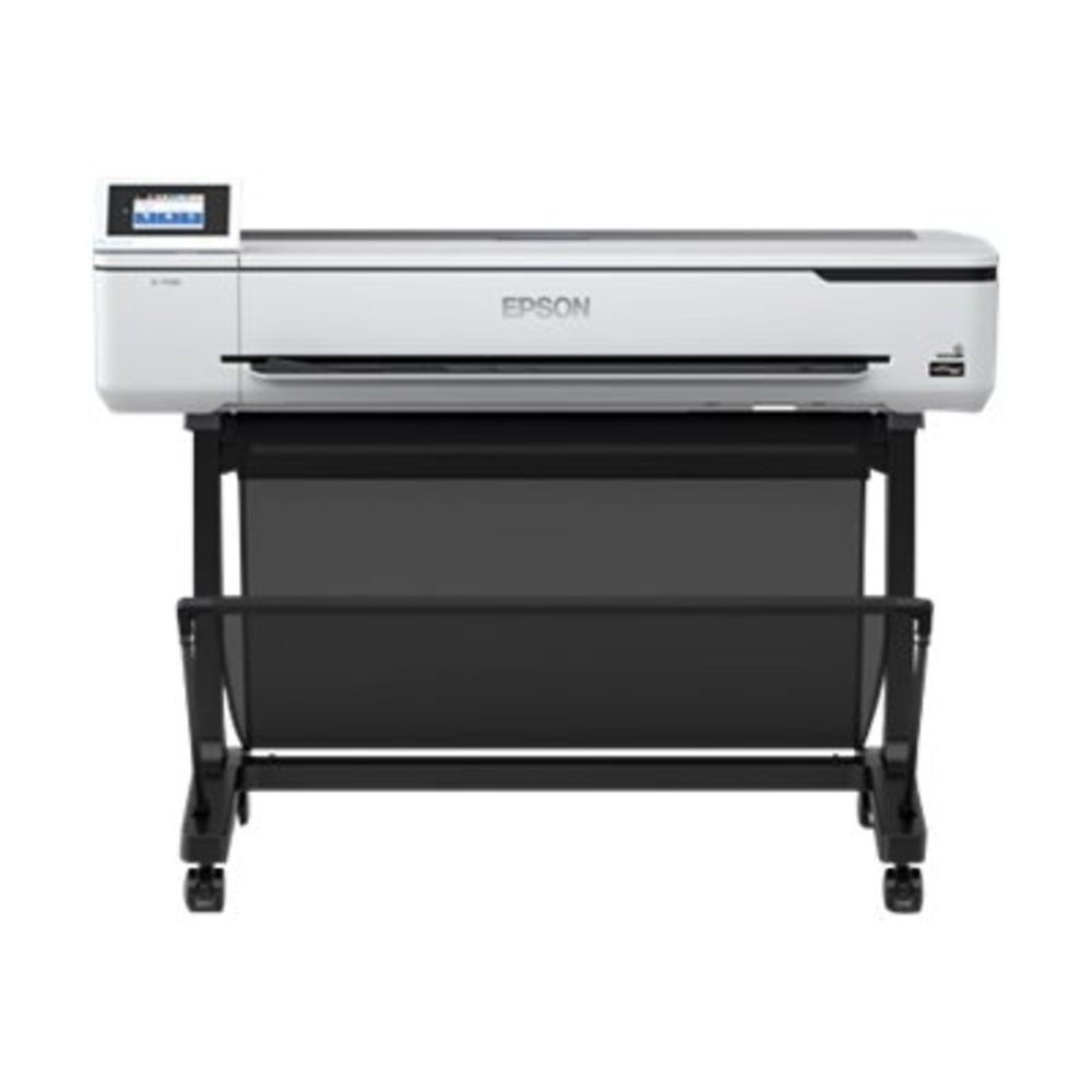 The ultra-small Epson SureColor T5170 printer helps bring your big ideas to life. Connect wirelessly to enjoy the vivid color and clarity of PrecisionCore MicroTFP technology in photography prints, blueprints and illustrations printed at up to 36in wide.  Resolutions of up to 2400 x 1200 dpi for vivid, accurate results.  Wireless (802.11b/g/n) connection and Wi-Fi Direct for cable free printing from a computer or mobile device.  Ethernet port provides a wired connection to your for efficient, uninterrupted print organization.  Faster results, prints A1/D prints in just 31 seconds.  PrecisionCore MicroTFP 4 channel, drop-on-demand printhead offers Precision Droplet Control for crisper, clearer, more accurate prints.  Print in vibrant color and clear black and white with accurate heads of 800 nozzles.  Variable Droplet technology produces up to 3 different sizes per line, smallest droplet size is 4 picoliters, for precision.  UltraChrome XD2 archival pigment ink for brilliant, long-lasting color and clean lines.  High-capacity cartridges reduce cost and maintenance.  Accepts rolls up to 36in wide and sheets from 8.27in x 11in to 11in x 17in through an auto sheet feeder.  User-adjustable roll media adapters offer a 2in core diameter to accept roll diameters of up to 4.3in.  Print at the touch of a button with 4.3in LCD color touch screen.  High-speed internal rotary cutter with auto and manual options for precise finishing.  USB 3.0 port connects through PC or Mac.  Backed by the manufacturers 1 year limited warranty.  Features eco-attributes for greener use.  ENERGY STAR certified - meets federal guidelines for energy efficiency.  This product is heavy and/or oversized and may need more than one person to handle.  Energy efficient - designed to use less energy than alternative products, potentially helping you save money and reduce your carbon footprint.