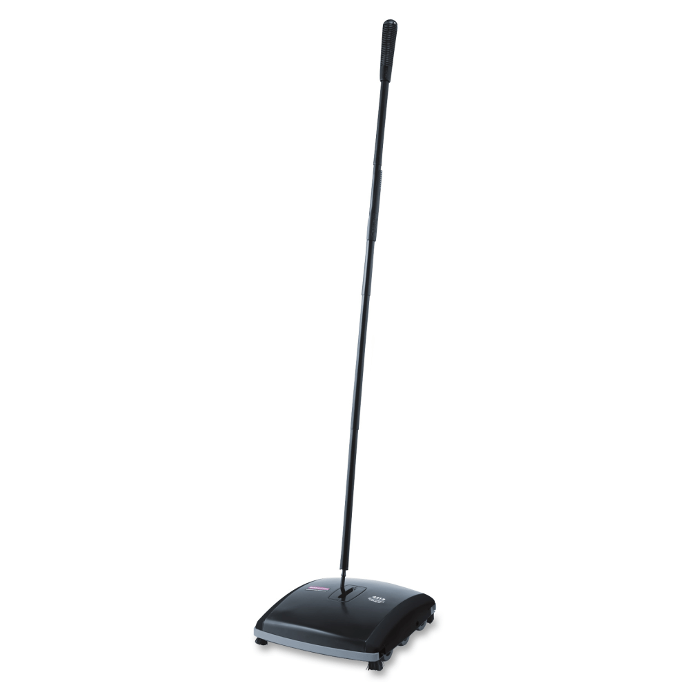 RUBBERMAID 421388BKCT  Commercial Dual Action Sweeper - 7.50in Brush Face - 42in Handle Length - 10.5in Overall Length - 4 / Carton - Black