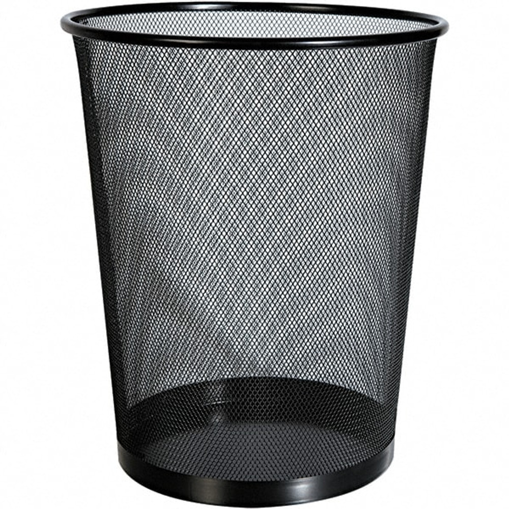 Universal One UNV20008 Universal. Mesh Wastebasket, 18qt, Black