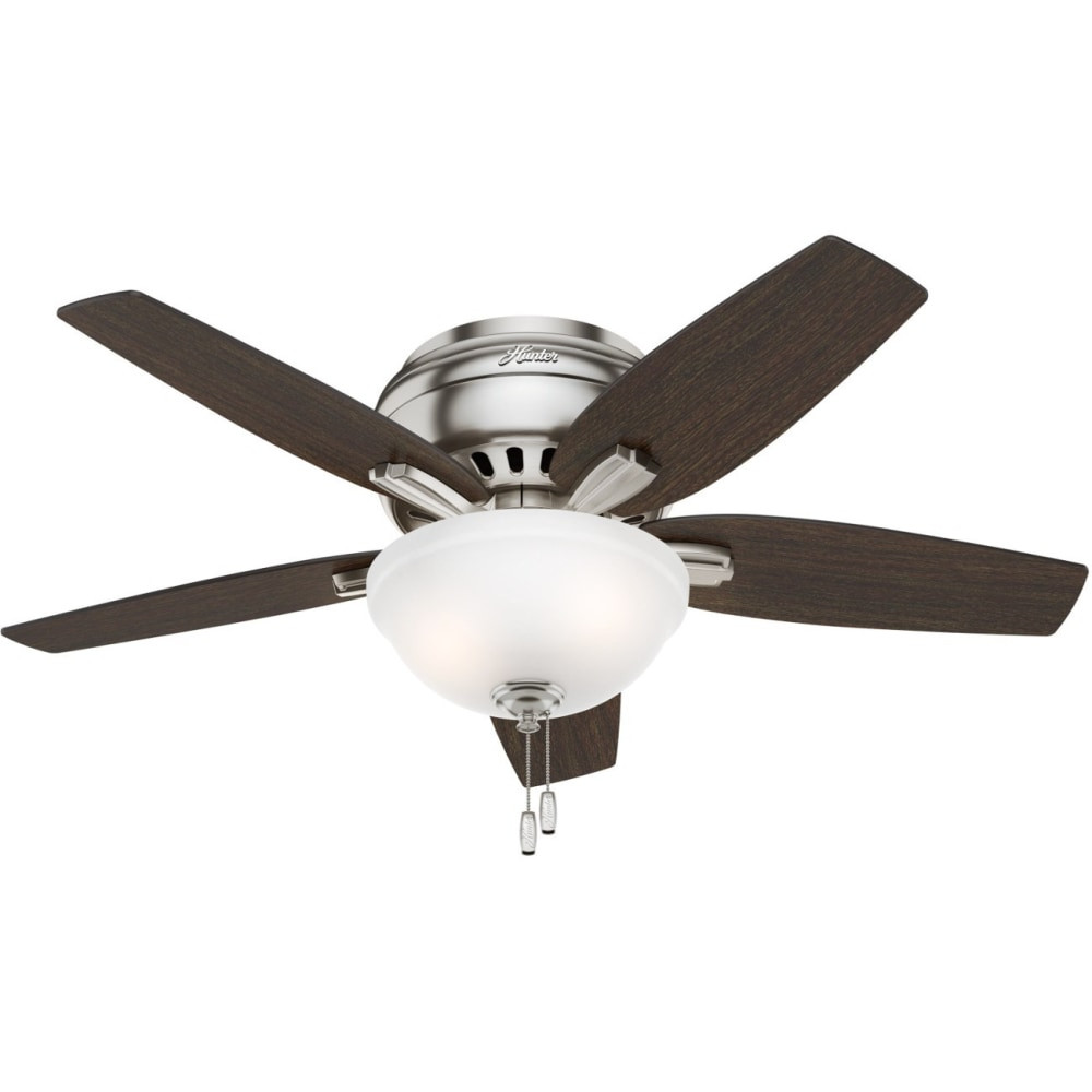 HUNTER FAN COMPANY 51082 Hunter Fan Newsome Low Profile with Light 42 Inch - 5 Blades - 42in Diameter - 3 Speed - Reversible Blades, Reversible Motor - 14.3in Height