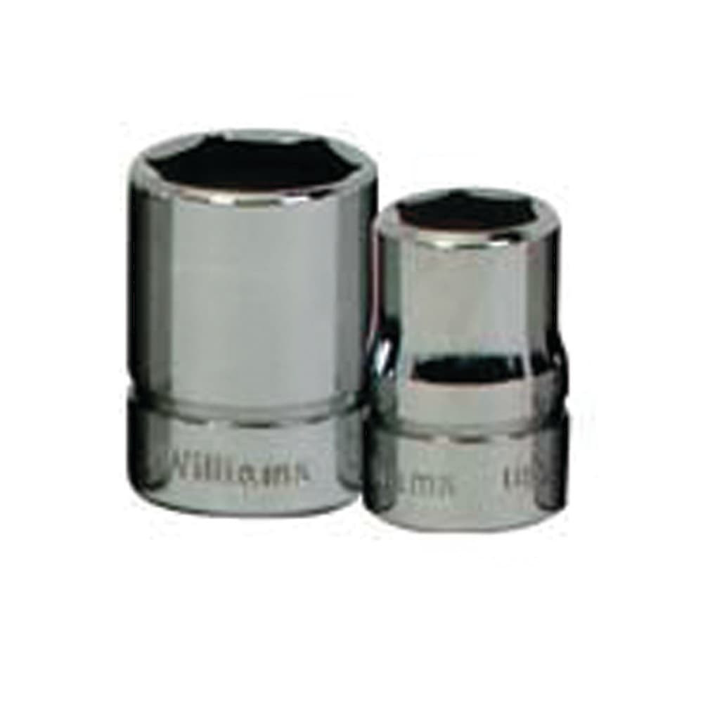 Williams B-614 Hand Sockets; Socket Type: Standard ; Drive Size: 3/8 ; Drive Style: Square ; Number Of Points: 6 ; Overall Length (Inch): 1-1/32in ; Overall Length (Decimal Inch): 1.031