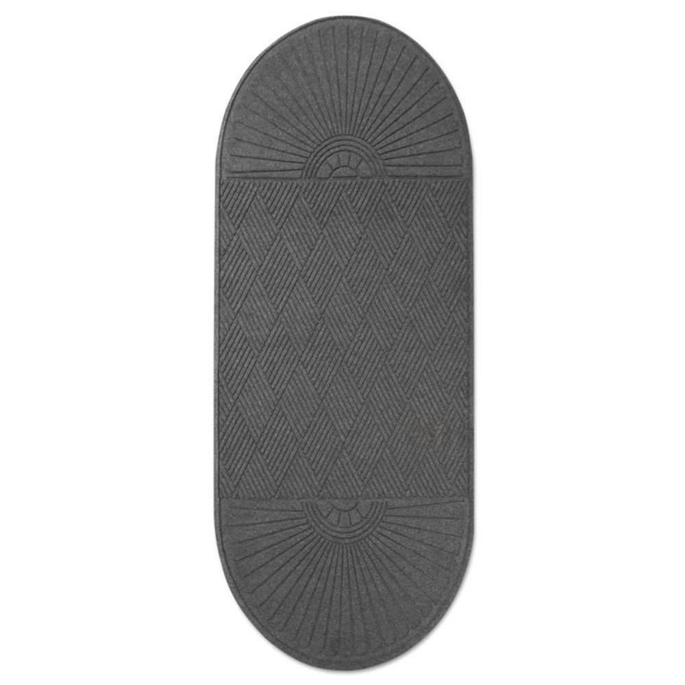 MILLENNIUM MAT COMPANY Guardian EGDDF030804 EcoGuard Diamond Floor Mat, Double Fan, 36 x 96, Charcoal