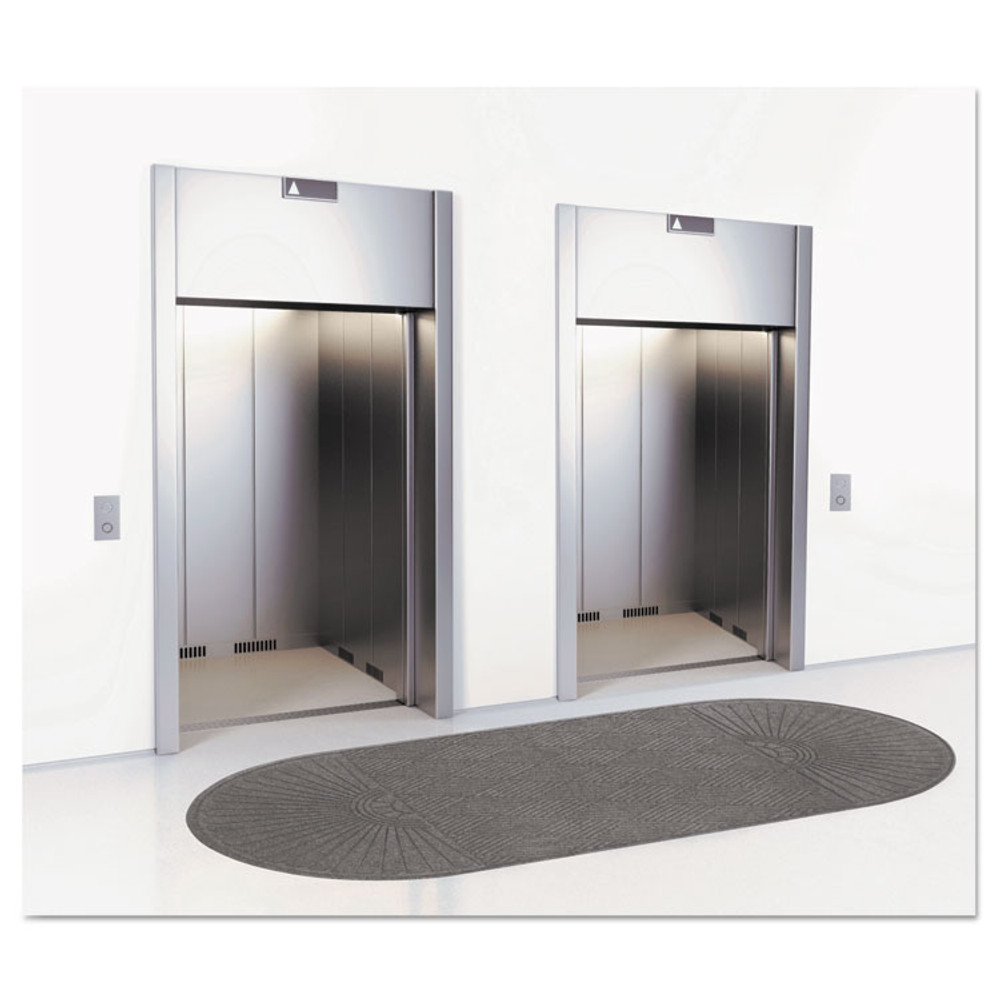 MILLENNIUM MAT COMPANY Guardian EGDDF030804 EcoGuard Diamond Floor Mat, Double Fan, 36 x 96, Charcoal