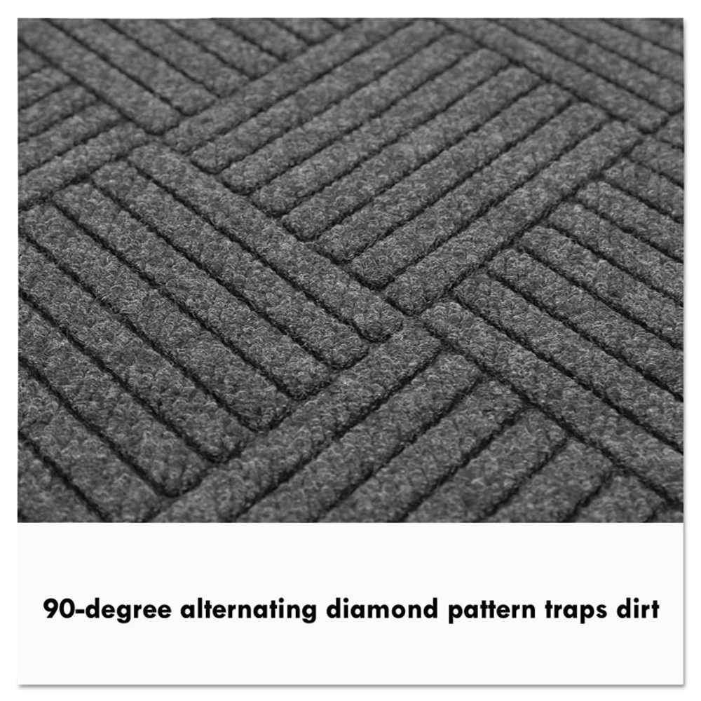 MILLENNIUM MAT COMPANY Guardian EGDDF030804 EcoGuard Diamond Floor Mat, Double Fan, 36 x 96, Charcoal
