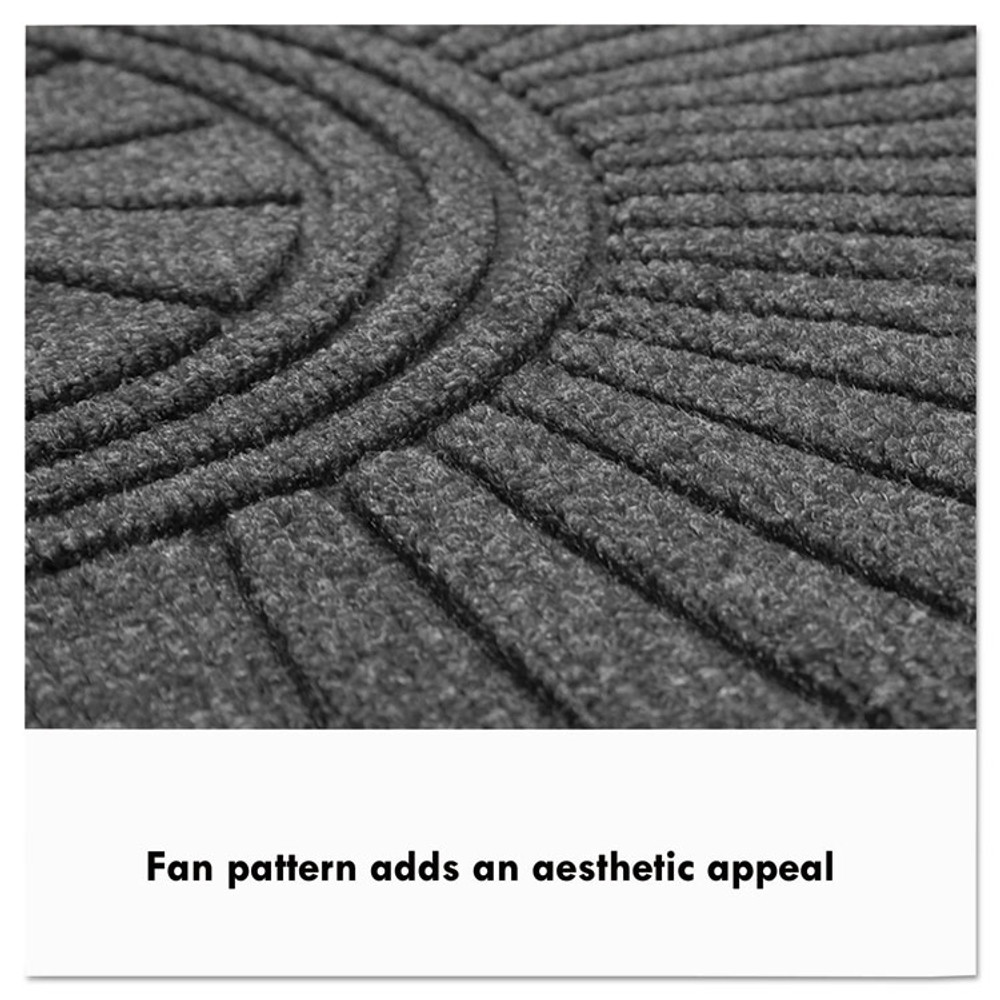 MILLENNIUM MAT COMPANY Guardian EGDDF030804 EcoGuard Diamond Floor Mat, Double Fan, 36 x 96, Charcoal