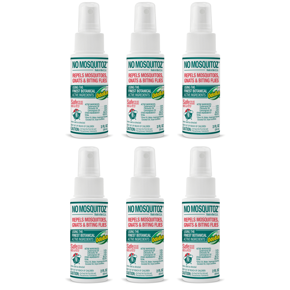 NONATZ No Natz 9175B95-2Z6-OD  No Mosquitoz Botanical Bug Repellent, 2 Oz, Pack Of 6 Bottles