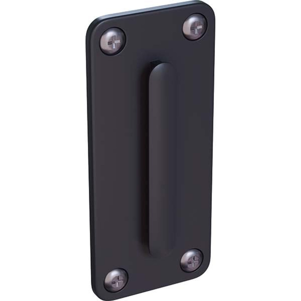 Trafford Industrial WR02 Pedestrian Barrier Wall Plate: Black