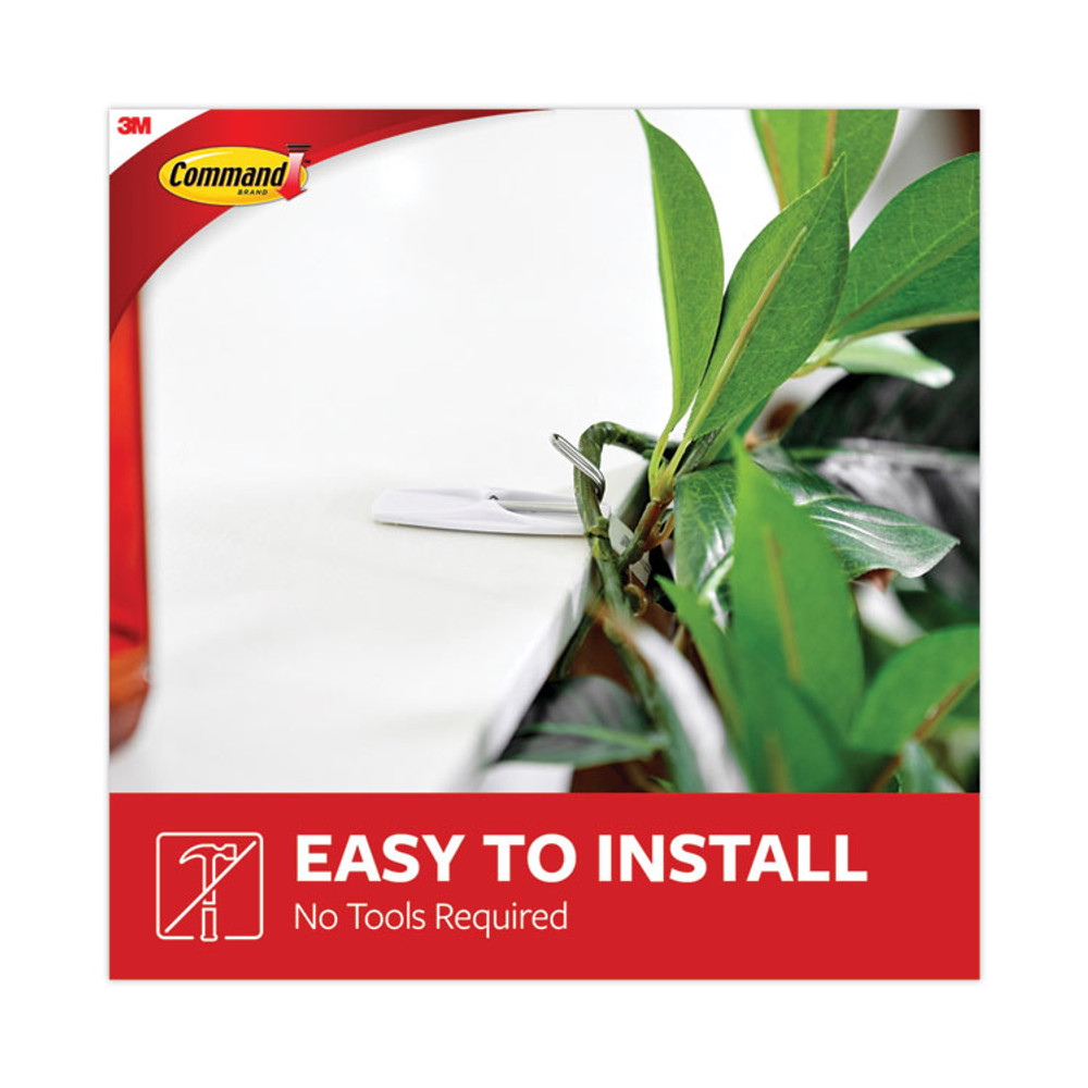 3M/COMMERCIAL TAPE DIV. Command™ 17065S35NA General Purpose Hooks, Medium, Metal, White, 2 lb Capacity, 35 Hooks and 40 Strips/Pack