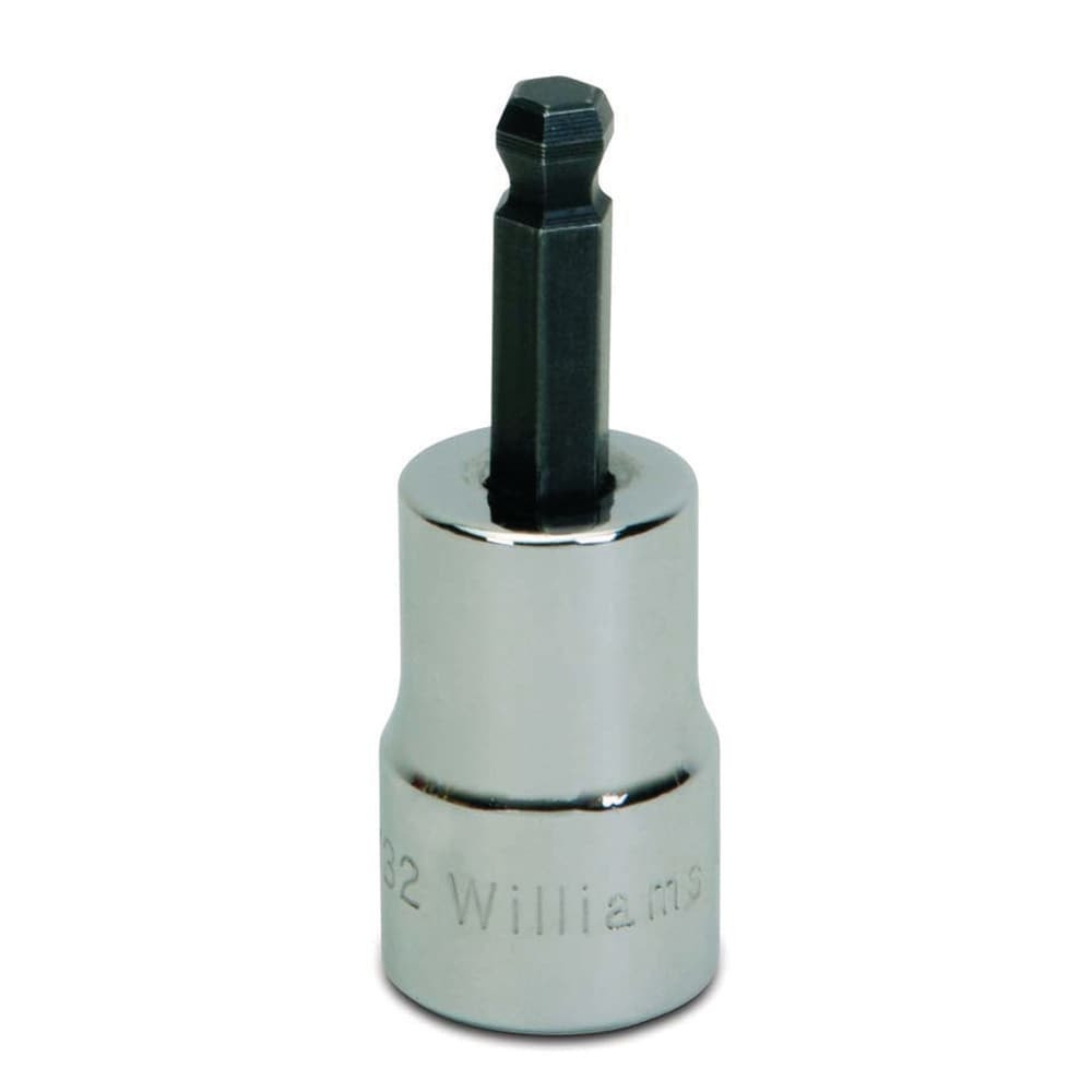 Williams BA-6HBA Hand Hex & Torx Bit Sockets; Hex Size (Inch): 3/16 ; Insulated: No ; Tether Style: Not Tether Capable ; Material: Steel ; Finish: Polished Chrome ; Overall Length (mm): 29.63