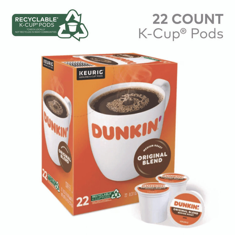 KEURIG DR PEPPER Dunkin'® 1267 K-Cup Pods, Original Blend, 22/Box