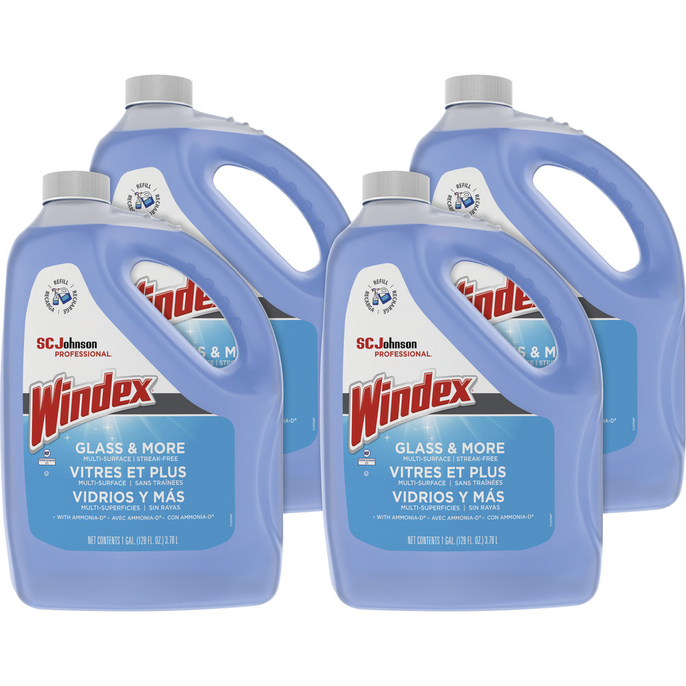 DIVERSEY Windex 696503CT  Glass & Multi-Surface Cleaner, 128 Oz Bottle, Case Of 4