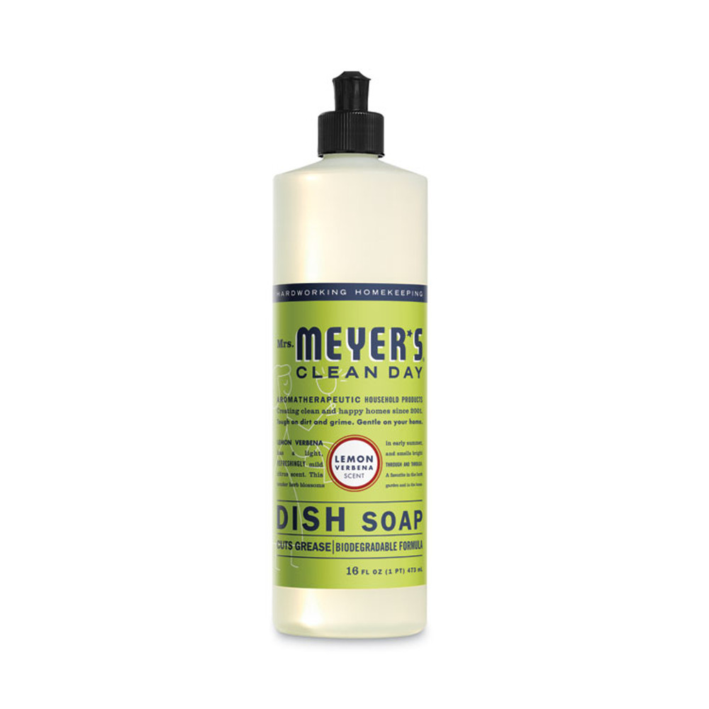 THE CALDREA COMPANY Mrs. Meyer's® 347635 Dish Soap, Lemon Scent, 16 oz, Bottle, 6/Carton