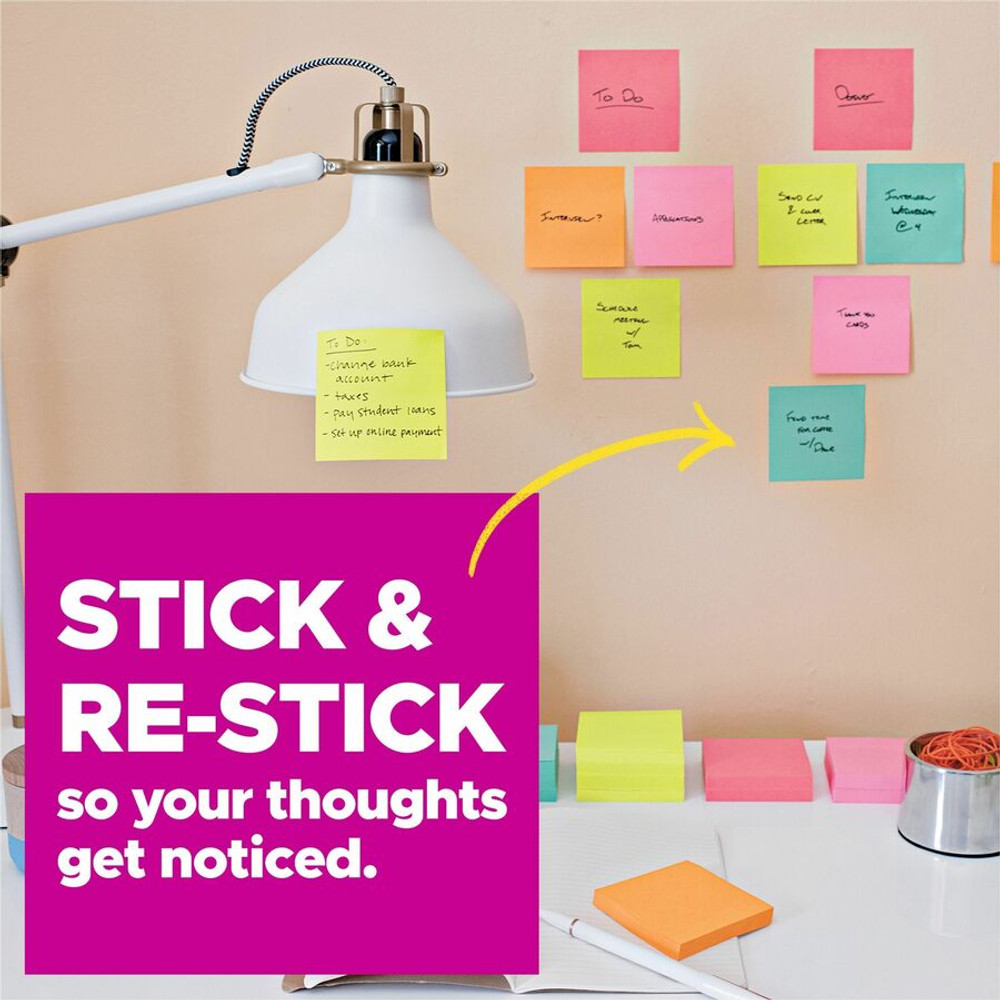 3M Post-it&reg; 65424SSAUCP Post-it&reg; Super Sticky Notes Cabinet Pack - Energy Boost Color Collection