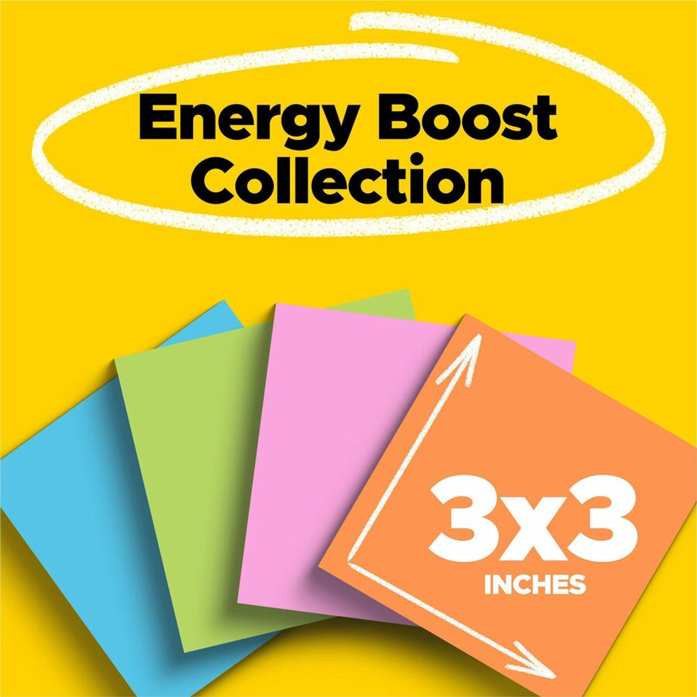 3M Post-it&reg; 65424SSAUCP Post-it&reg; Super Sticky Notes Cabinet Pack - Energy Boost Color Collection