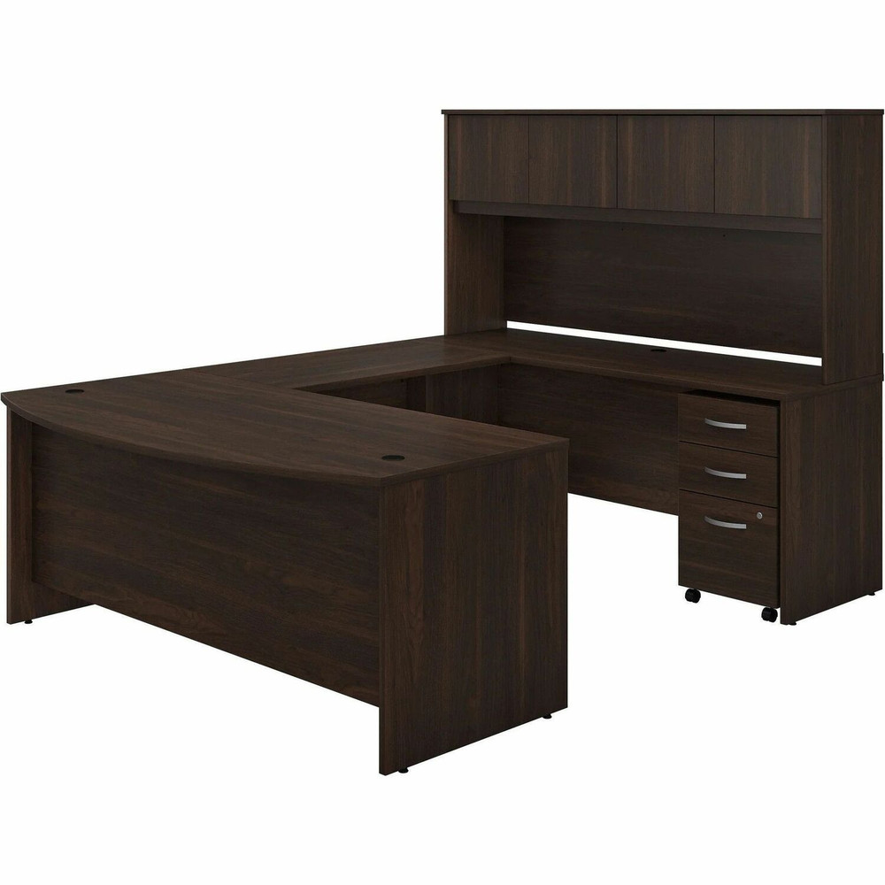 Bush Industries, Inc Bush Business Furniture STC003BWSU Bush Business Furniture Studio C 72W x 36D U Shaped Desk with Hutch and Mobile File Cabinet