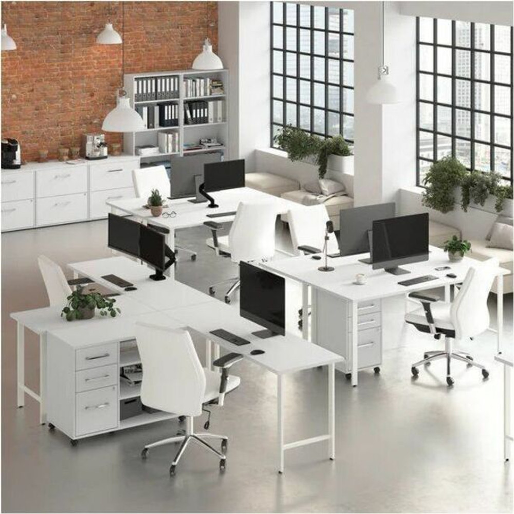 Bush Industries, Inc Bush Business Furniture HUD172WH Bush Business Furniture Hustle 72W x 24D Computer Desk with Metal Legs