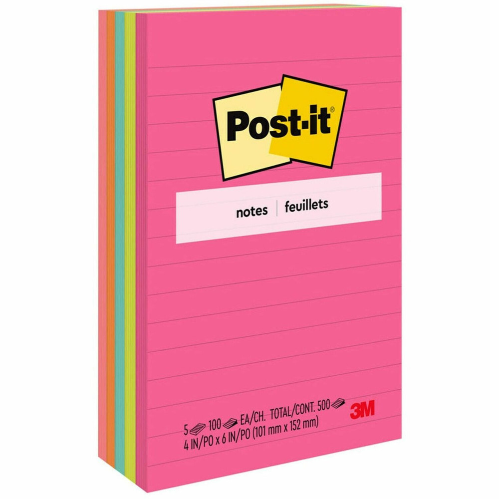 3M Post-it&reg; 6605AN Post-it&reg; Notes Original Notepads - Poptimistic Color Collection