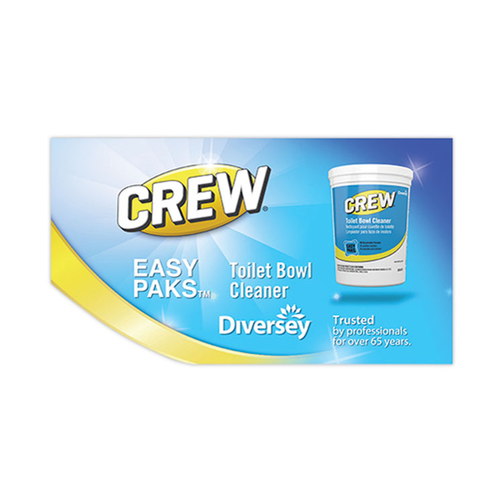 DIVERSEY CBD540731 Crew Easy Paks Toilet Bowl Cleaner, Fresh Floral Scent, 0.5 oz Packet, 90 Packets/Tub, 2 Tubs/Carton