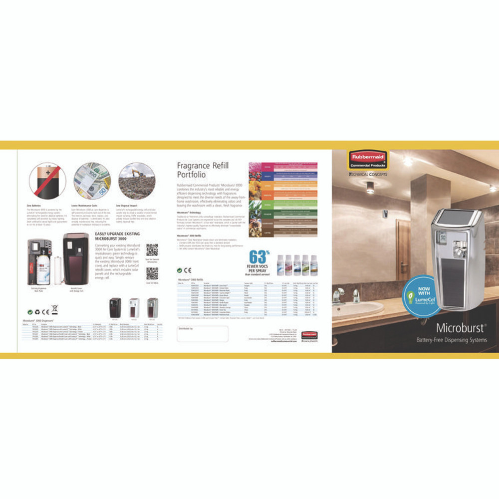 RUBBERMAID COMMERCIAL PROD. 402408 Microburst 3000 Refill, Mandarin Orange, 2 oz Aerosol Spray, 12/Carton