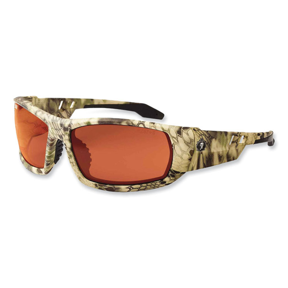 TENACIOUS HOLDINGS, INC. ergodyne® 50320 Skullerz Odin Safety Glasses, Kryptek Highlander Nylon Impact Frame, Copper Polycarbonate Lens
