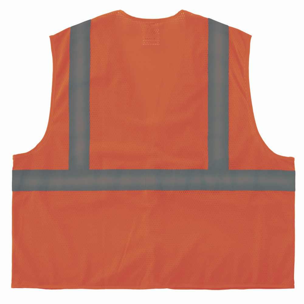 TENACIOUS HOLDINGS, INC. ergodyne® 21999 GloWear 8205HL-ECO Class 2 Recycled Hi-Vis Vest, Mesh, Polyester, 4X-Large/5X-Large, Orange