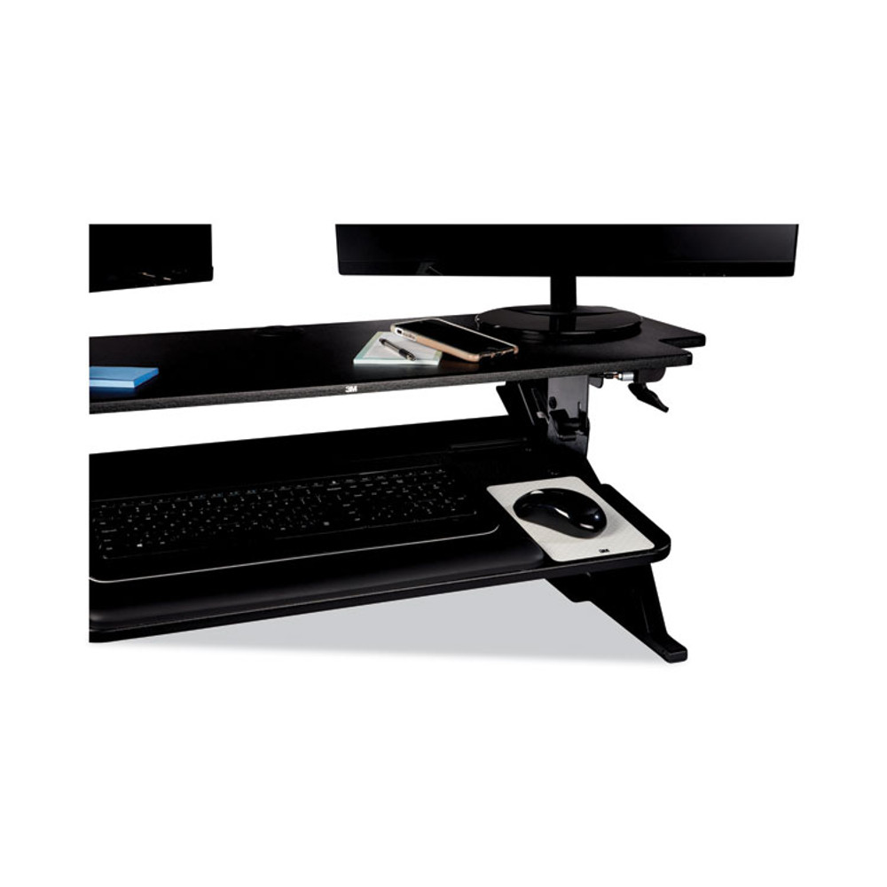 3M/COMMERCIAL TAPE DIV. SD70B Precision Standing Desk, 42" x 23.2" x 6.2" to 20", Black