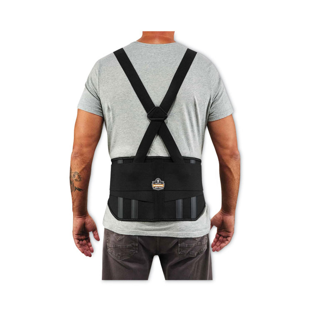 TENACIOUS HOLDINGS, INC. ergodyne® 11104 ProFlex 1600 Standard Elastic Back Support Brace, Large, 34" to 38" Waist, Black