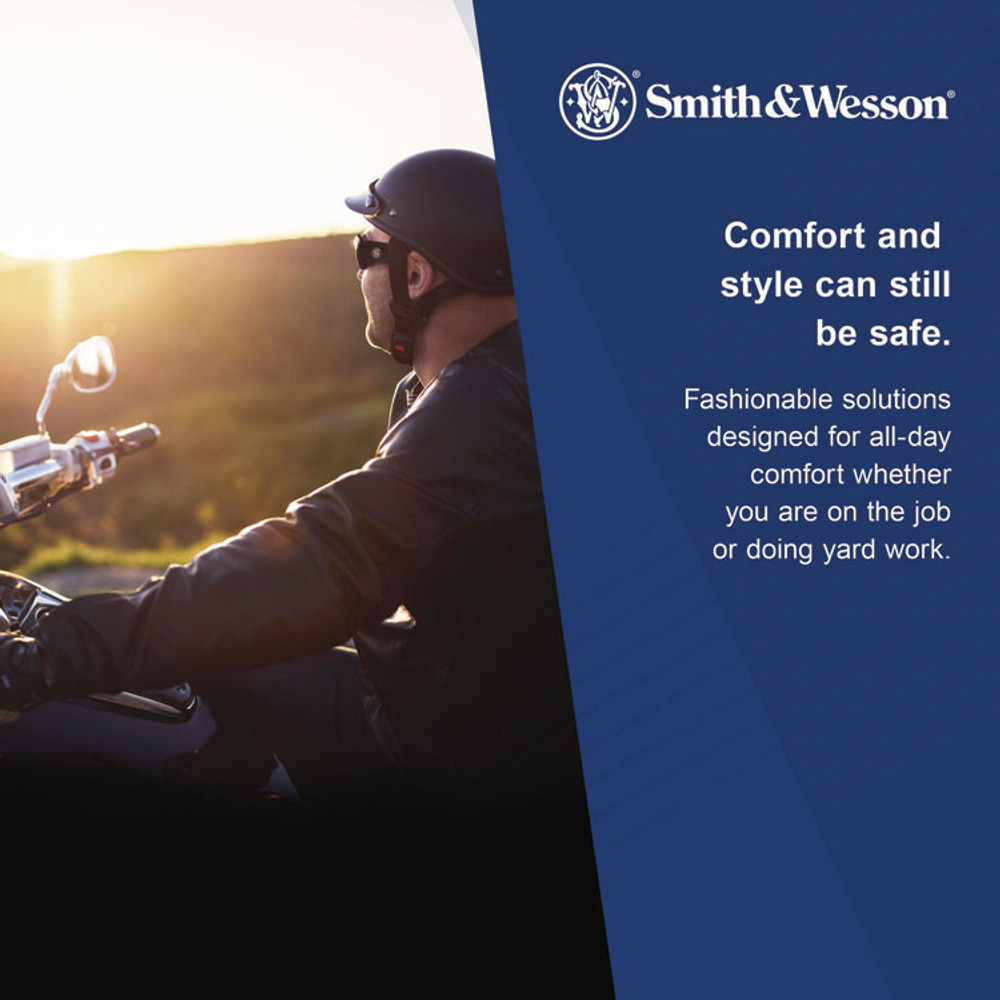 SMITH AND WESSON & 19836 Code 4 Safety Glasses, Black Polycarbonate Frame, Smoke Polycarbonate Lens, 12/Box