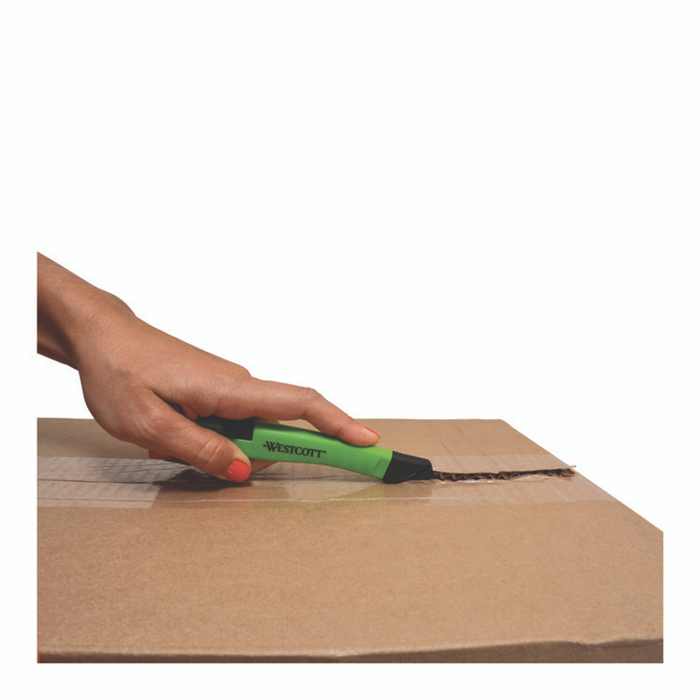 EVERSHARP PEN CO. Westcott® 17969 Safety Ceramic Blade Box Cutter, 0.5" Blade, 5.7" Plastic Handle, Green
