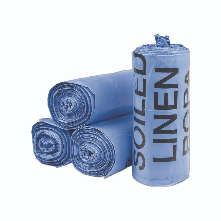 INTEGRATED BAGGING SYSTEMS Inteplast Group BR3043XHVB Institutional Low-Density Can Liners, Soiled Linen, 30 gal, 1 mil, 30" x 43", Blue, 200/Carton
