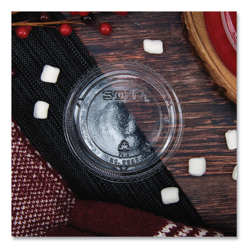 DART SOLO® 662TP Non-Vented Cup Lids, Fits 9 oz to 22 oz Cold Cups, Plastic, Clear, 1,000/Carton