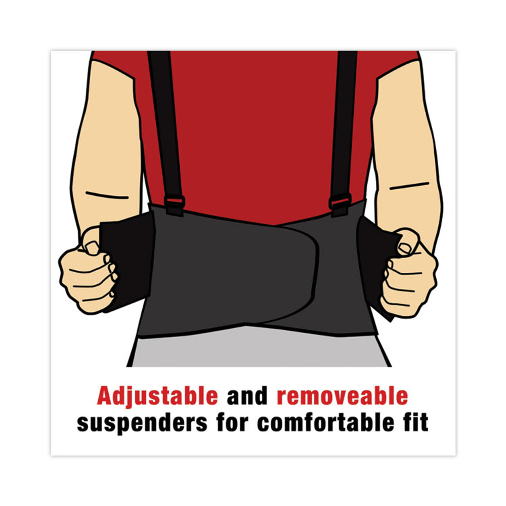 3M/COMMERCIAL TAPE DIV. ACE™ 208605 Work Belt with Removable Suspenders, One Size Fits All, Up to 48" Waist Size, Black