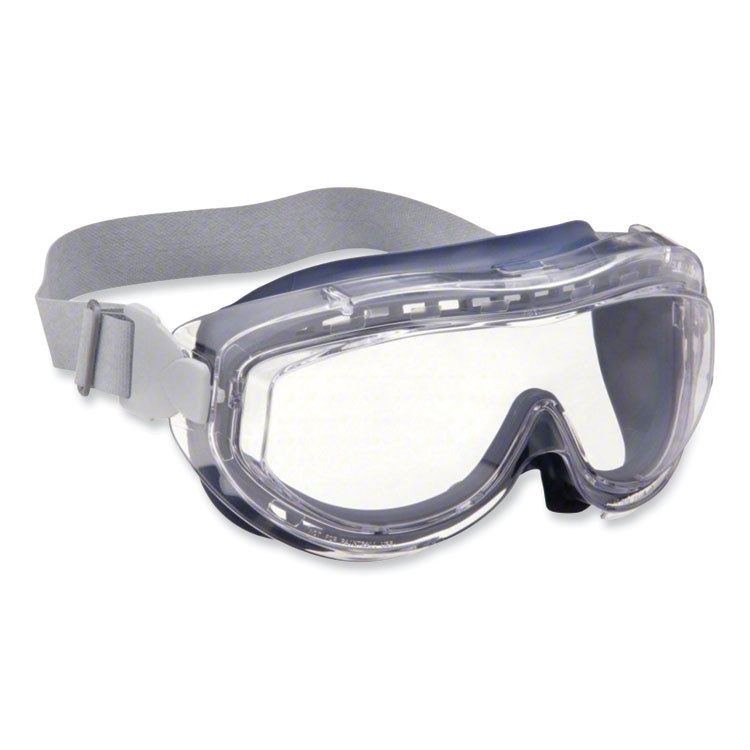 HONEYWELL ENVIRONMENTAL Uvex™ S3400HS Flex Seal OTG Goggles, Clear HydroShield Anti-Fog/Anti-Scratch Lens, Clear/Navy/Gray Frame