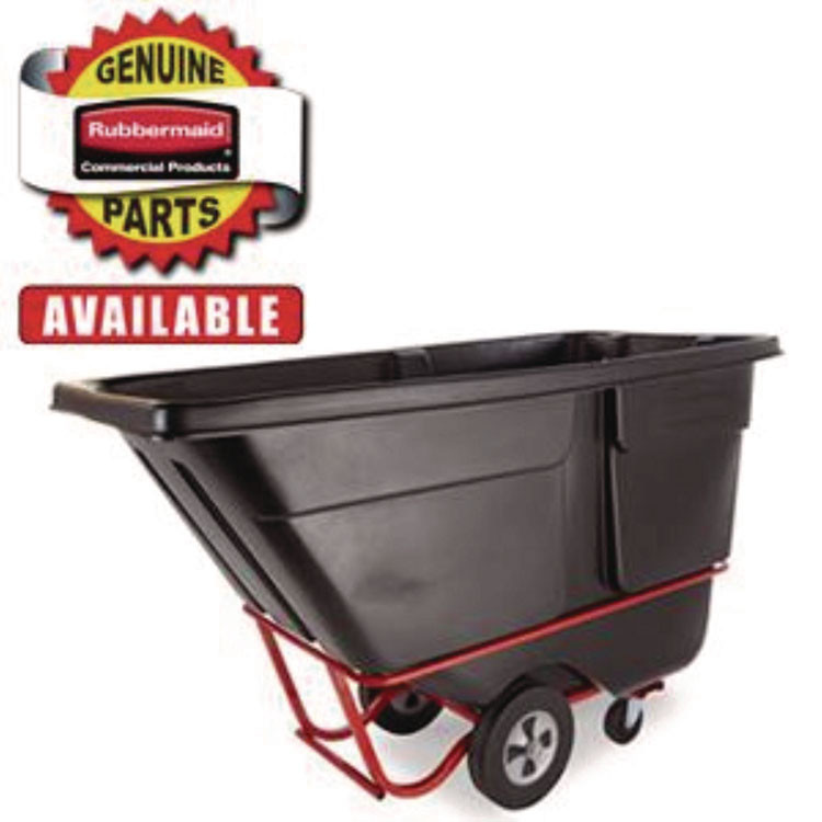 RUBBERMAID COMMERCIAL PROD. 1315L3 12-inch Wheel for 1 Cu Yd Standard Duty Tilt Truck, Black/Gray