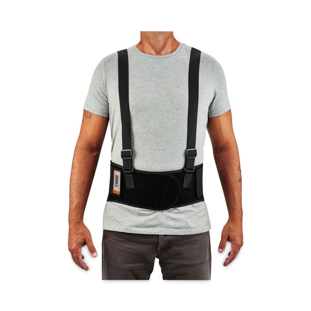 TENACIOUS HOLDINGS, INC. ergodyne® 11107 ProFlex 1600 Standard Elastic Back Support Brace, 3X-Large, 46" to 52" Waist, Black